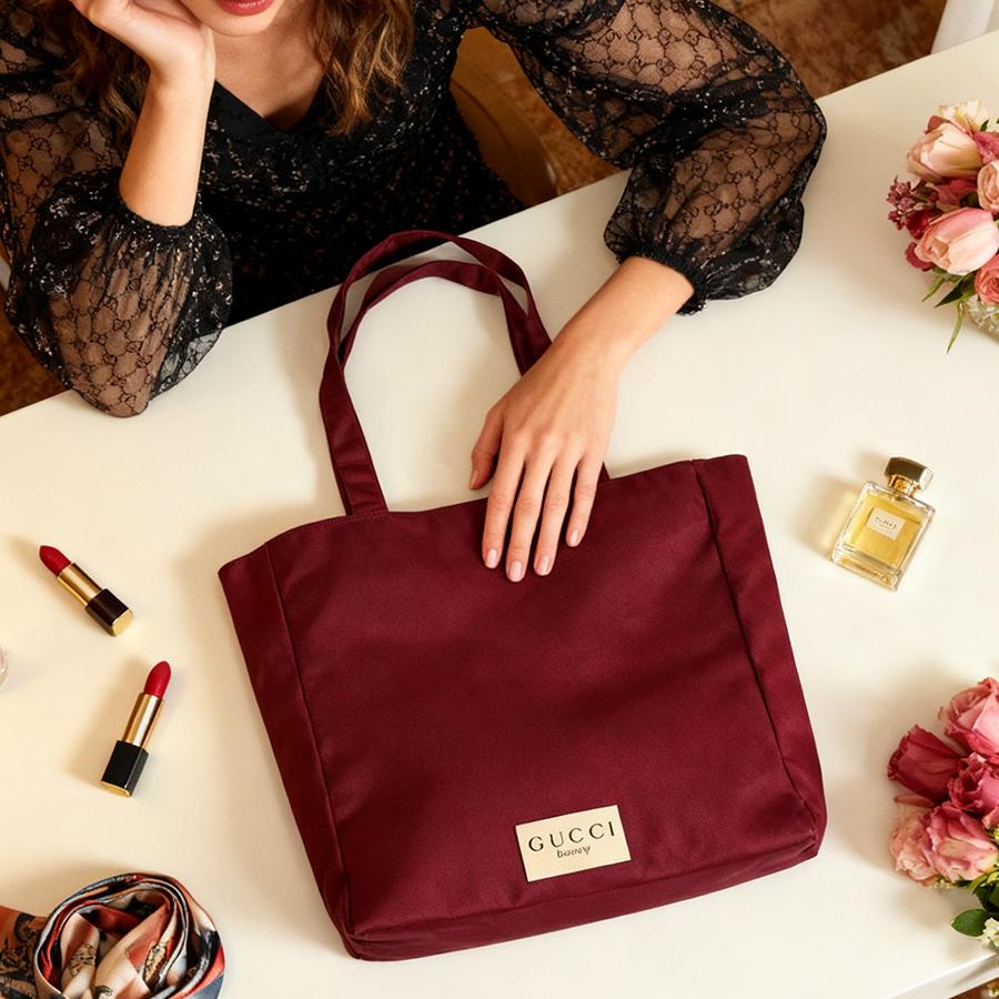 Gucci Damentasche aus Canvas Baumwollstoff Geeignet für Einkaufen Pendeln, Umweltfreundlich und Faltbar