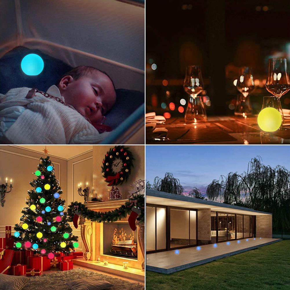 LED Glowing Ball Night Light 16 Colors Floor Street Lawn Lamp Remote Control Garden Luminous LED Ball for Garden Yard Pool Decor