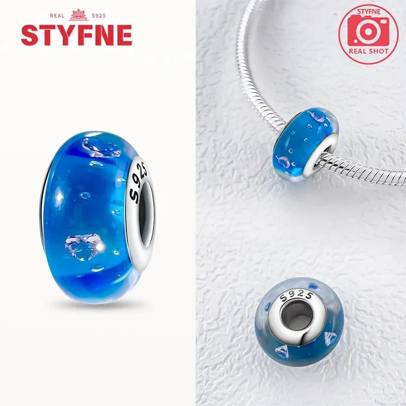 Copperblue Series Crystal Enamel Murano Charming Bead Copper Color Beads Fit Original Bracelet For Women Diy Jewelry Gifts