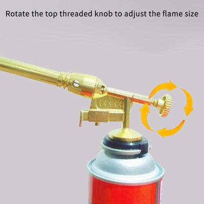 Portable Copper Gas Welding Torch Adjustable High Temperature Flame for Outdoor BBQ Metal Brazing
