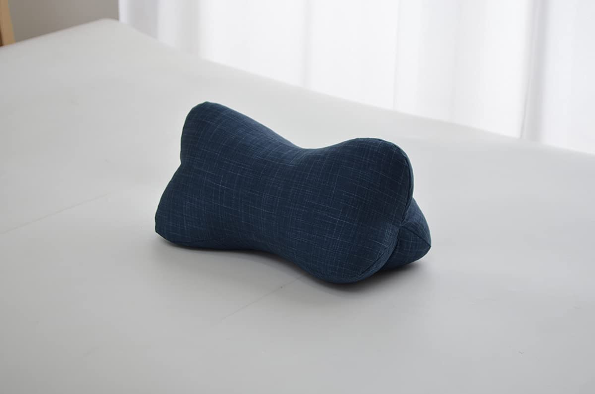 

IKEHIKO Bone Pillow, Approximately 32 x 15cm, Navy, Made in Japan, Memory Foam Tips, Foot Pillow, Lumbar Support, Soft and Soft #2918939