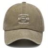 Pc Retro Washed Unisex Baseball Cap Compatible for Dad Gifts  Adjustable Button Vintage Letter  Design Lightweight Casual