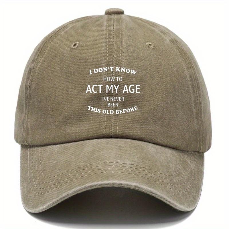 Pc Retro Washed Unisex Baseball Cap Compatible for Dad Gifts Adjustable Button Vintage Letter Design Lightweight Casual