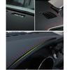 Black Leather Dash Mat Dashboard Cover Dashmat Interior Pad Compatible for Mazda 3 2019-2022 with Up HUD