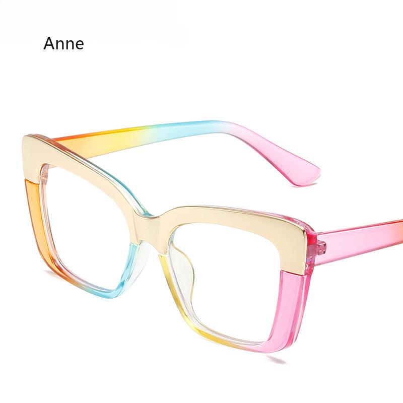 Clear Thick Frame Red Glasses Frame Women Fashion Ooversized Cat Eye Optical Spectacle Eyeglasses Frames Trendy Ladies Eyewear