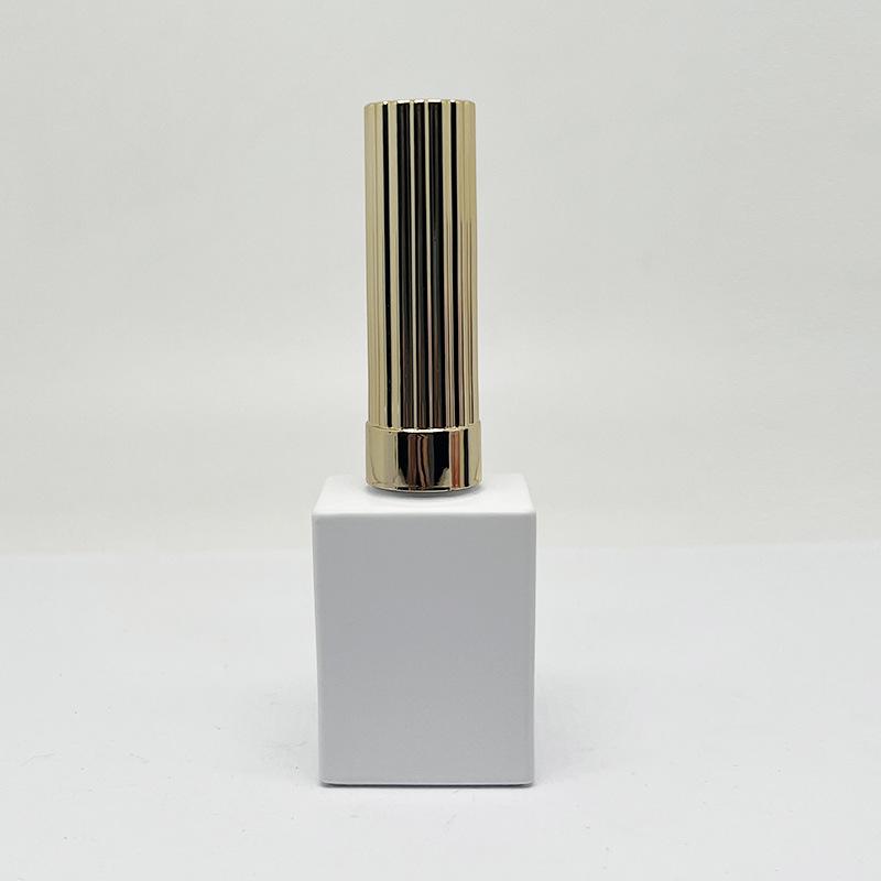 15ml Black/White Nail Polish Bottle with Brush, Lightproof Glass Bottle for Nail Base Gel, Empty Dispenser Bottle