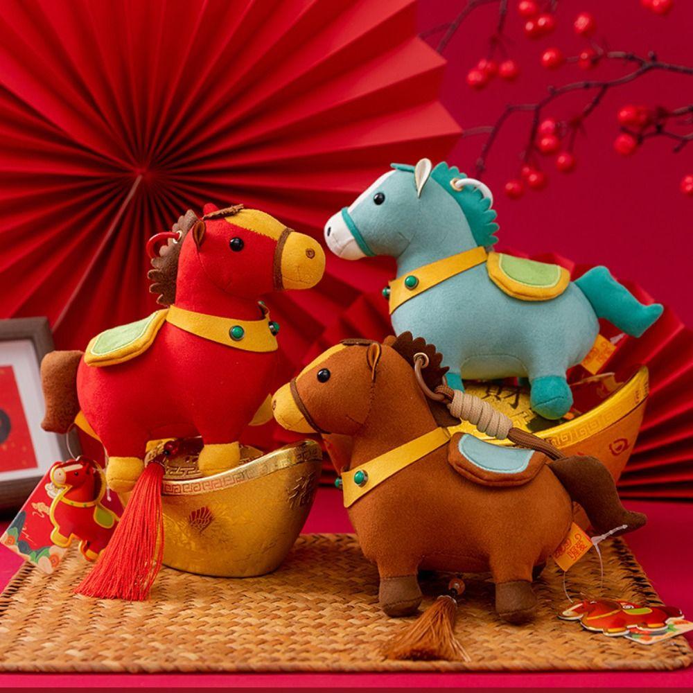 Cartoon Style Zodiac Pony Plush Doll Realistic Horse Plush Pendants  Home Office Decor