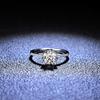 Women's Pure Silver D Color Moissanite Snowflake Ring, Over One Carat, Multiple Styles, Hot Selling Wedding Band