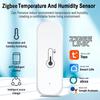 Tuya Zigbee 3.0 Temperature and Humidity Sensor Smart Home Indoor Thermometer Hygrometer Monitoring APP Remote Work with Alexa