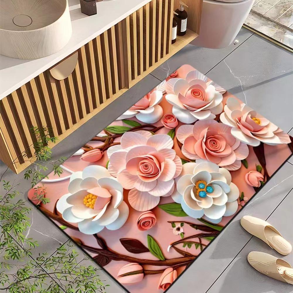 

2 шт. масляная живопись диатомовая грязь напольный коврик для ванной впитывающий коврик для кухни напольный коврик украшение нескользящий ковер 40*60cm