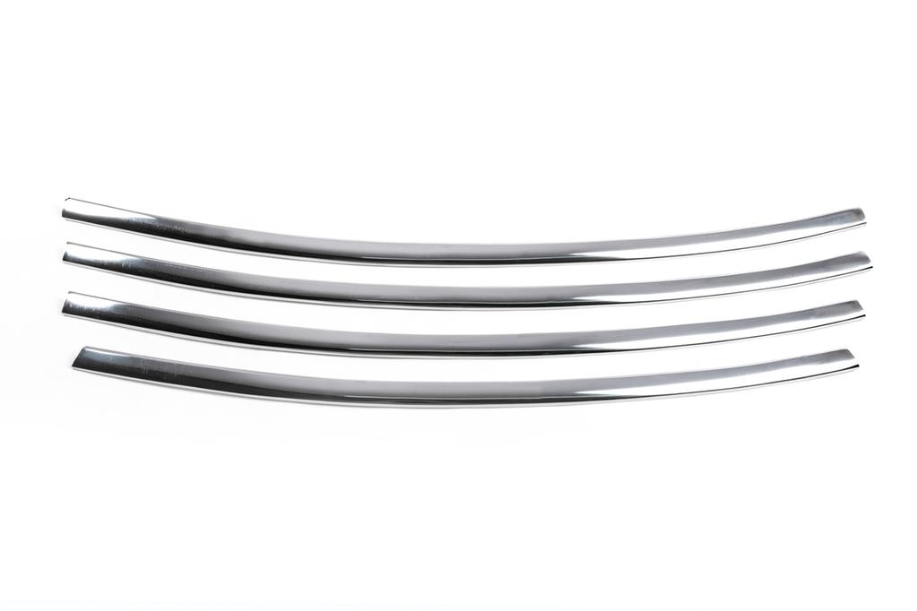 Bumper Grille (2013-2025, Stainless Steel) Carmos - Turkish Steel for Renault Fluence