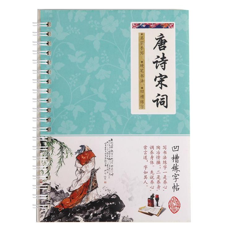 6Pcs/Sets 3D Chinese Characters Reusable Groove Calligraphy Copybook Learn Hanzi Adults Art Writing Practice Books Libros