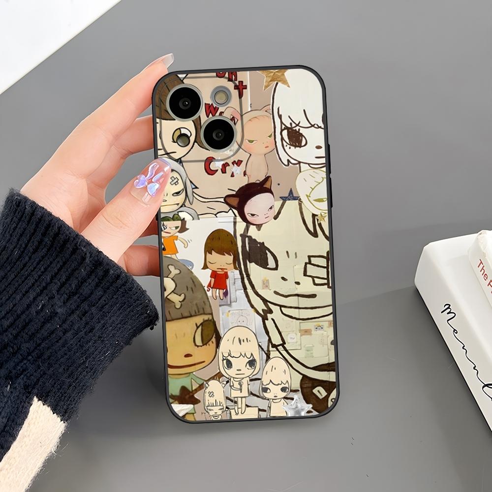 Cartoon Yoshitomo Nara Phone Case For Iphone 17 Air 15 Pro Max 14 Pro 16 Plus 12 13 11 Xr X Xs 8 7 Plus Back Cover