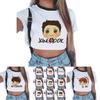 Kpop Bts Bangtan Boys Kortärmad Damtopp Med Söt Figurdesign Perfekt För Sommaren