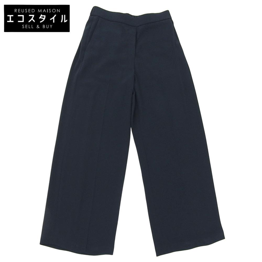 Theory Women's Navy Wide Slacks with Center Press, Size 0, 24 Stainless Steel Bottoms 0 NavyUsed