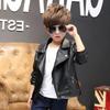 Children's 2024 Spring & Autumn Leather Bomber Jacket for Boys & Girls (Ages 2-15) - Korean Style