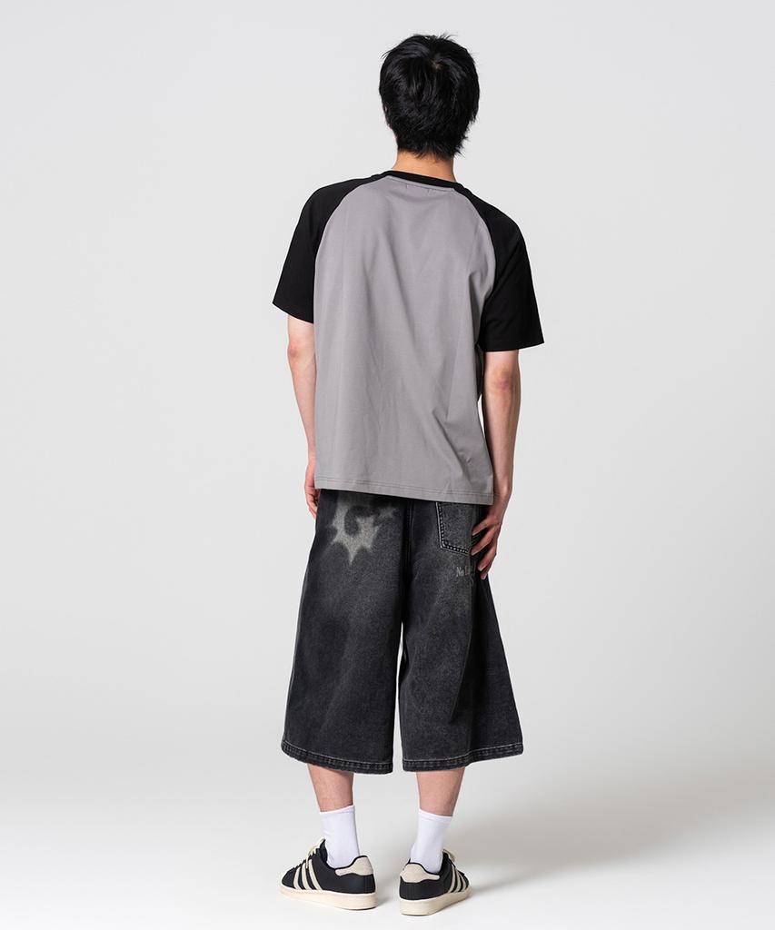 Geuleigaijeukeulleob 2-Type Raglan Track Cooling Short Sleeve T-Shirt Black