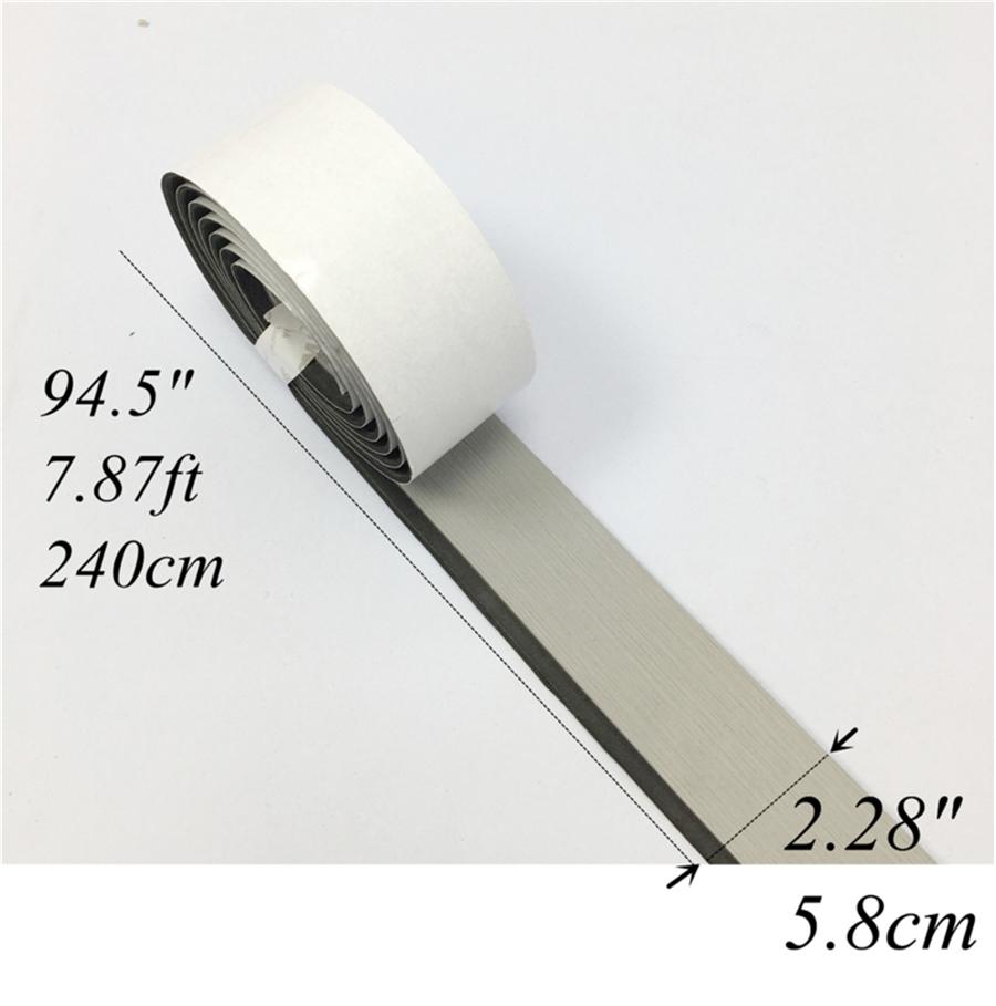 5 рулонов EVA тиковое покрытие для палубы, бордюр для лодки, морское напольное покрытие, ковер, самоклеящаяся лента, 5,8 см x 240 см x 6 мм, аксессуары для яхты, лодки