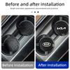 Car Water Coaster Console Mug Drink Non-Slip Pad Mute Mat For KIA GT Line Forte Seltos K5 Sportage Ceed Soul Cerato Sedona Forte