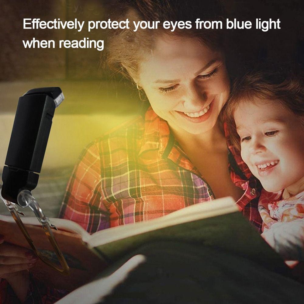 USB Rechargeable Book Reading Light 3 Light Colors Night Lamp New Night Light Clip