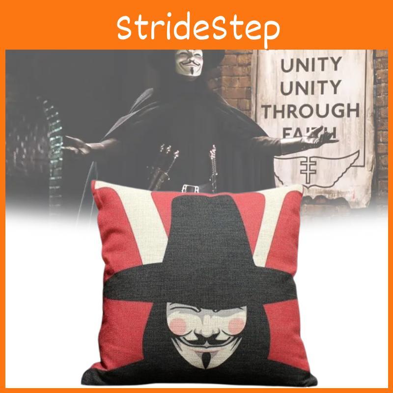 For Vendetta V Character Cushion Cover Imprinted Design Living Bedroom Room