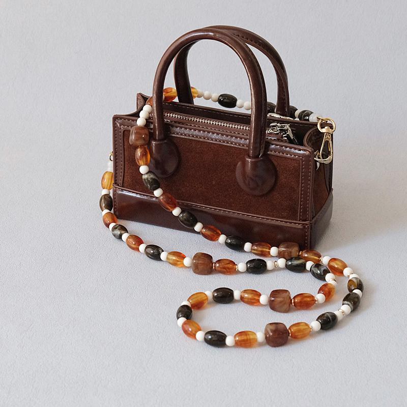New Fashion Woman Bag Accessory Detachable Candy Beaded Chains Cute Acrylic Luxury Strap Women Elegant Bag Acrylic Handle Chain