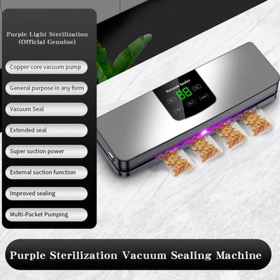 Yousheng Vacuum Sealing Machine with UV Sterilization Digital Display Strong Suction Power Waterproof Full Automatic Food Sealer