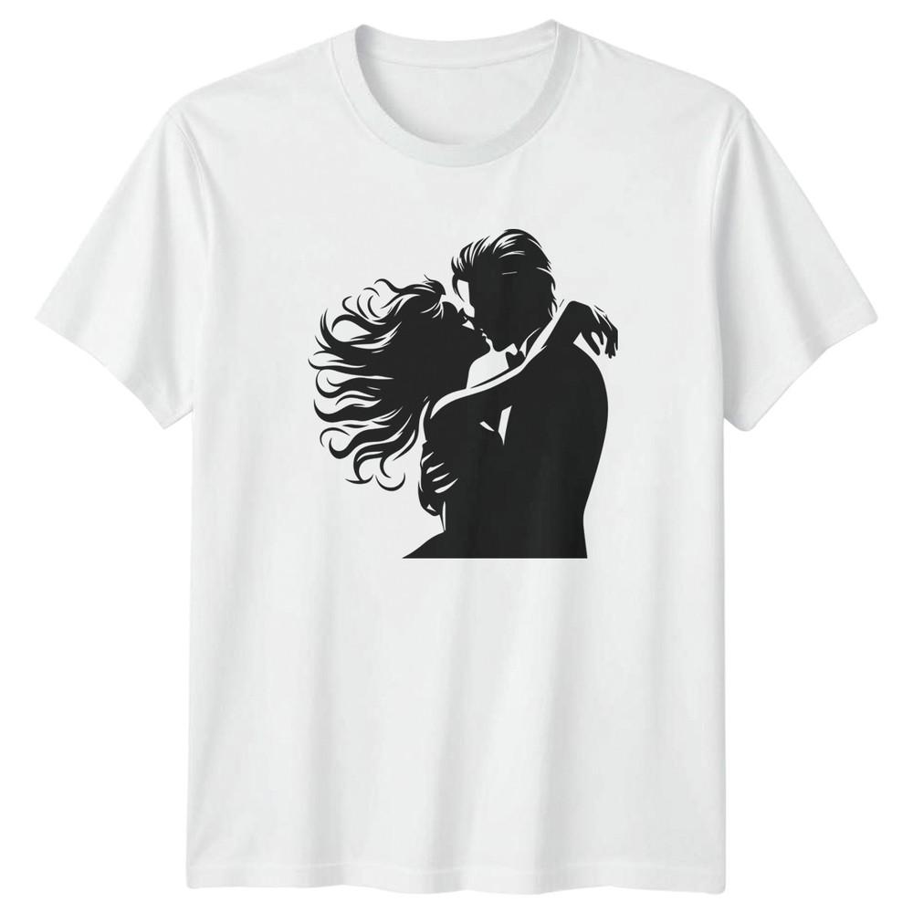 RoUnisextic Couple Silhouette Unisex Graphic Tee Unisexs Unisexs TShirt S