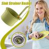 Kitchen Sink Strainer Basket Press Automatic Dumping Hangable Filter Fruit Vegetable Leftover Waste Draining Colander for Home