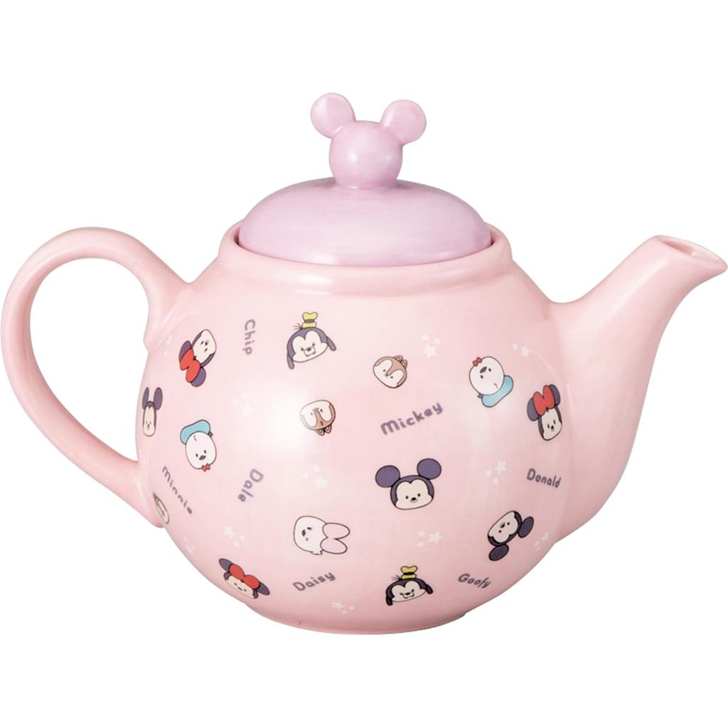 Disney Mickey Mouse Yululun Teapot, approx. 18 x 14 cm diameter, 500 ml capacity, Pink, SAN4531. Perfect as a birthday gift or tableware item.