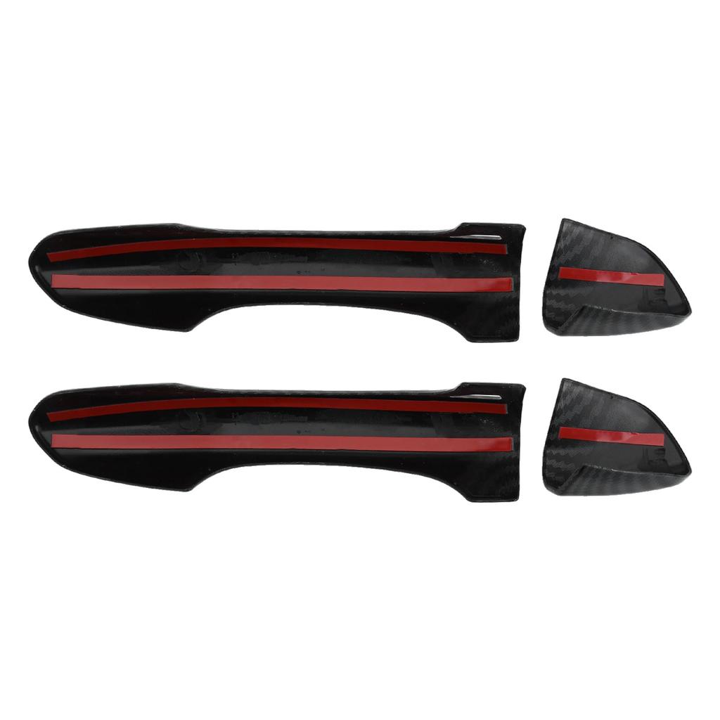 2PCS Exterior Door Handle Cover for Mustang 2015 2025 Carbon Fiber Print Design for Enhanced Aesthetics and Protection