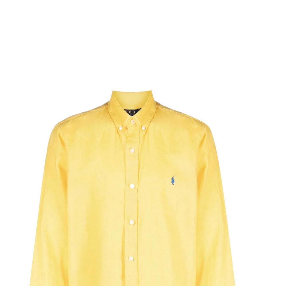 Polo Ralph Lauren Long Sleeve Button Down Shirt Men Shirts Yellow 710829443-007