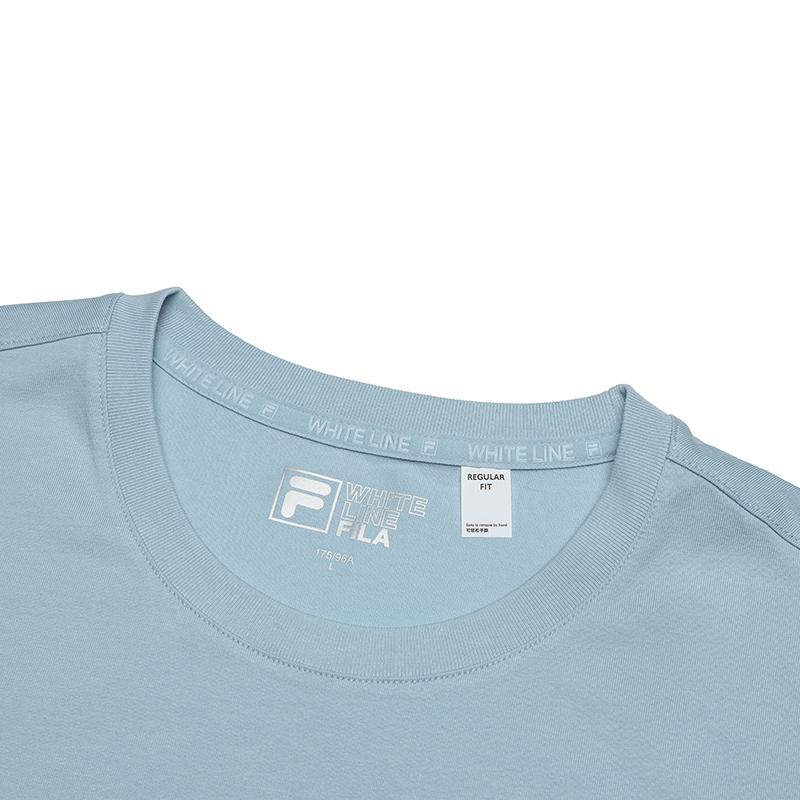 FILA Heritage Cloud Cool Antibacterial Breathable Casual Short Sleeve T-Shirt Men Tops Forget-Me-Not-Blue F11M518102FLB