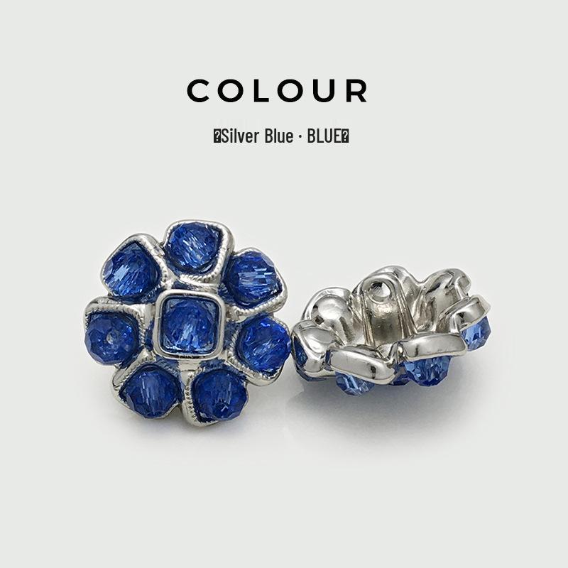 Luxury Colorful Rhinestone Flower Buttons for Suits and Coats
