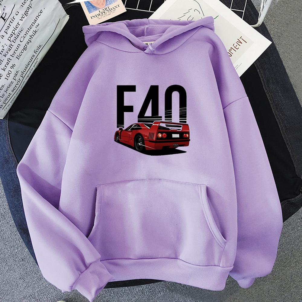 Mode Initial D Unisex/Wo Unisex F40 Auto Hoodies 2021 Unisex Casual Hoodies Sweatshirts Unisex Farbe Hoody Sweatshirt Tops JDM Kleidung
