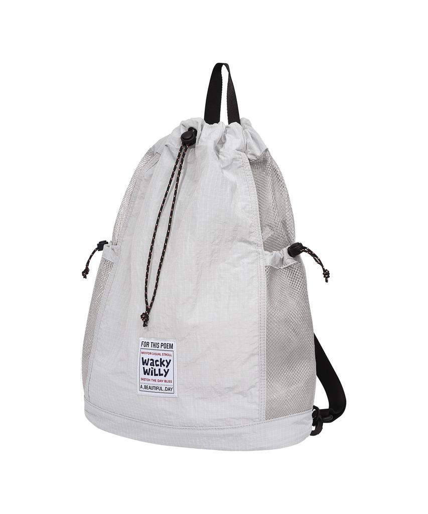 Wacky Willy String Draw Light Backpack Grey