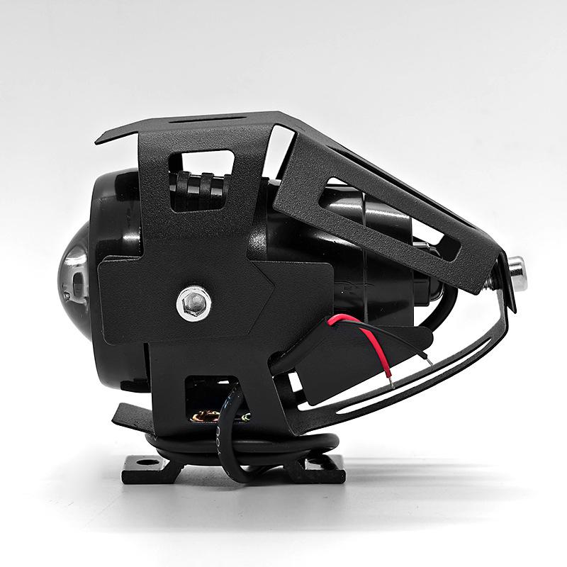 Universal U7 LED Motorcycle Spotlight with Super Bright Laser and Angel Eye Flashing Headlight