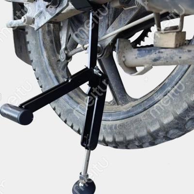 Folding Double Arm Motorcycle Wheel Stand for Front & Rear Support and Repair