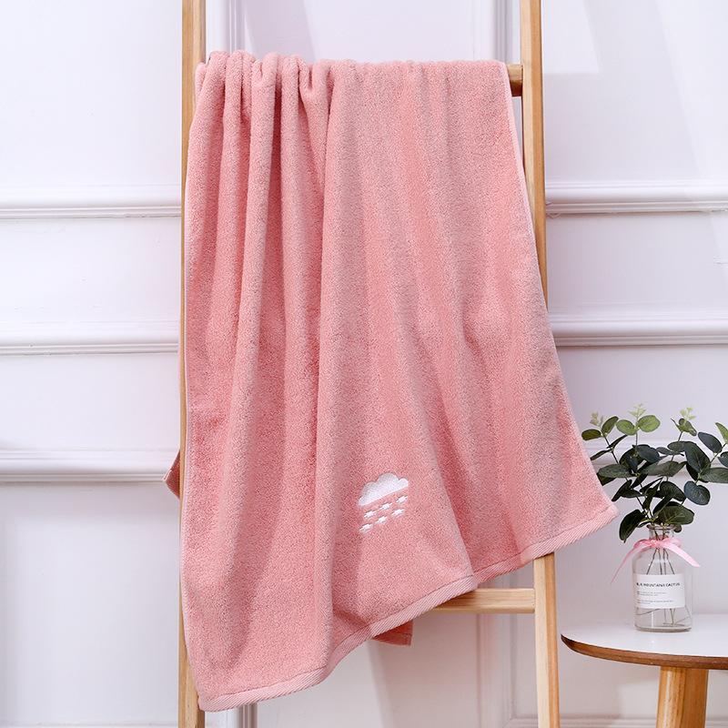 Pure Cotton Embroidery Weather Bath Towel 32 Strands Cotton Plain Weather Sunny Rain Embroidery Can Be Antibacterial Bath Soft And Thick