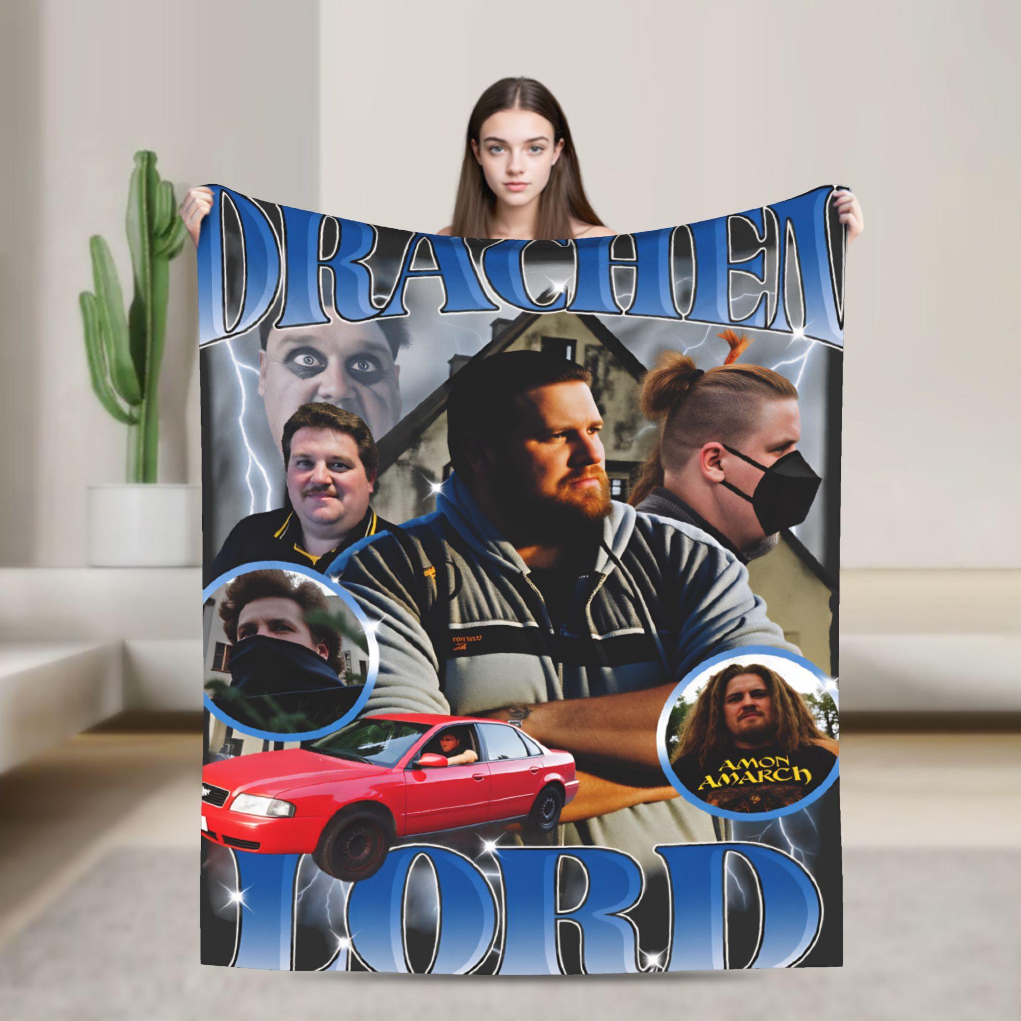Drachenlord Meme Rainer Winkler Decke Qualität Super Weich Überwurfdecke Winter Mädchen Jungen Schlafzimmer Mode Bettüberwurf 75x90cm gray