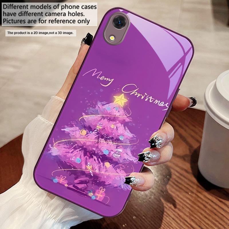 Decorated Christmas Tree For Samsung M02 12 Note 8 9 10 20 A 01 A02 A03 Core 04 05 06 10 12 13 14 15 A16 glass Ultra phone case