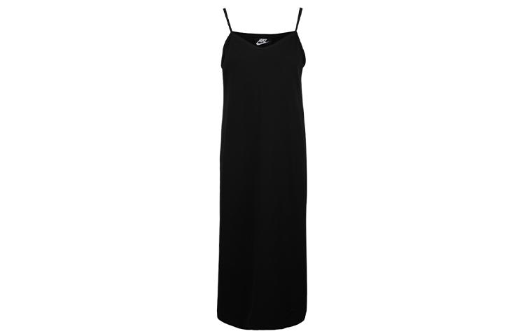 Nike Sleeveless Dresses Women s Black Boat Neck Thin Long CJ3751-010 S