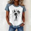 New Printed Imitation Denim Women's Short-sleeved T-shirt 3D Digital Summer Top Fashion Women's Clothing