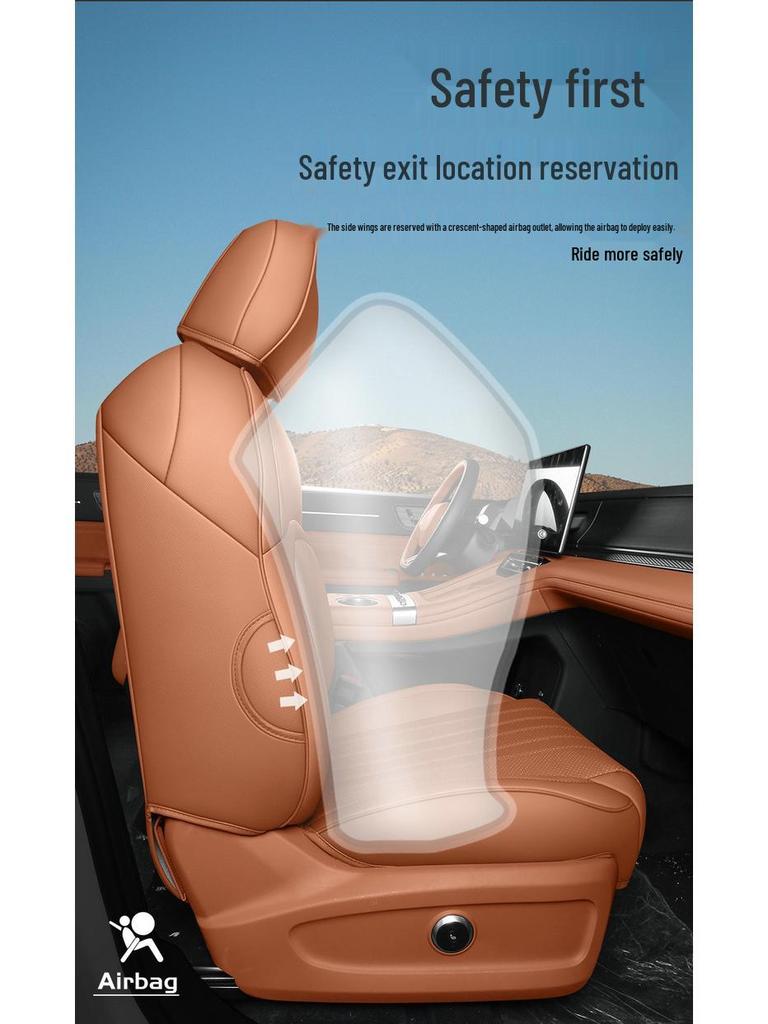 Universal All-Season Leather Seat Cover for Geely Galaxy Starbright 8