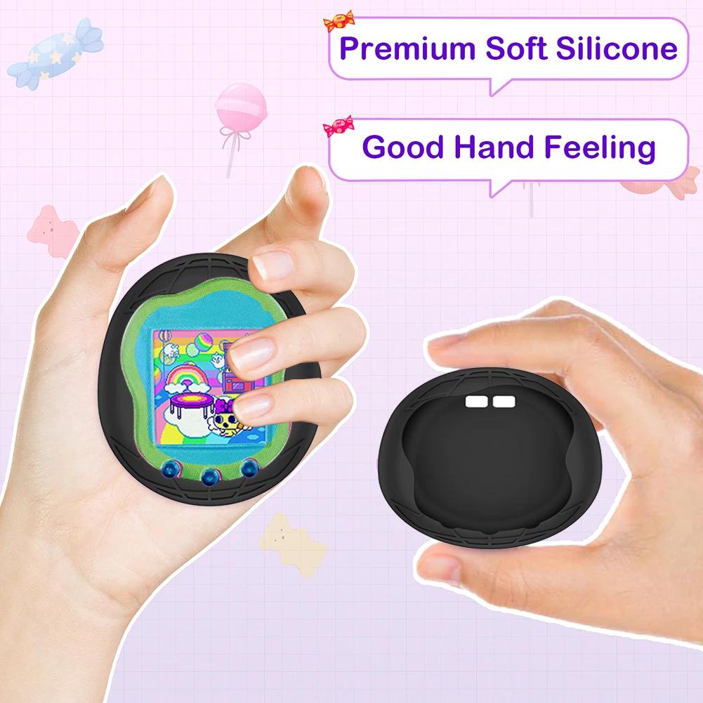 Étui en Silicone Étanche Souple avec Lanière Résistant aux Chocs Skin de Protection Coque Anti-Rayures pour Tamagotchi Uni