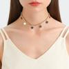Europe, America, Simple Single-layer Claw Diamond Chain, Five-pointed Star Pendant, Necklace, Female, Cold Wind Metal Chain Necklace.