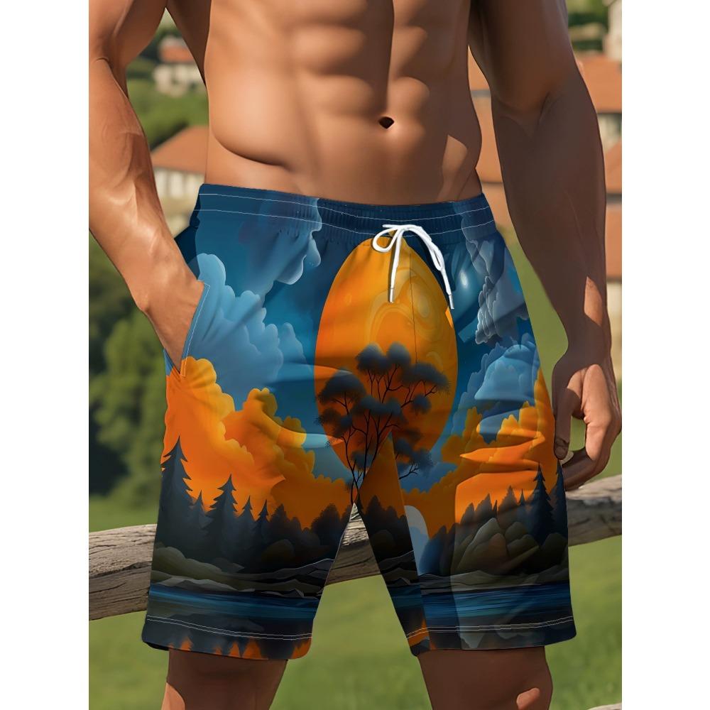 Maglietta con stampa digitale 3D, pantaloncini da uomo per ragazzi, versatili e traspiranti.