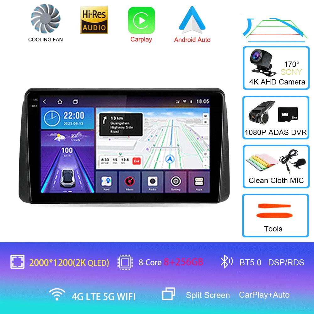 Car Radio Android 14 Carplay Auto For Chrysler Grand Voyager 5 2011-2015 For Dodge Grand Caravan 2008-2020 GPS Multimedia Player