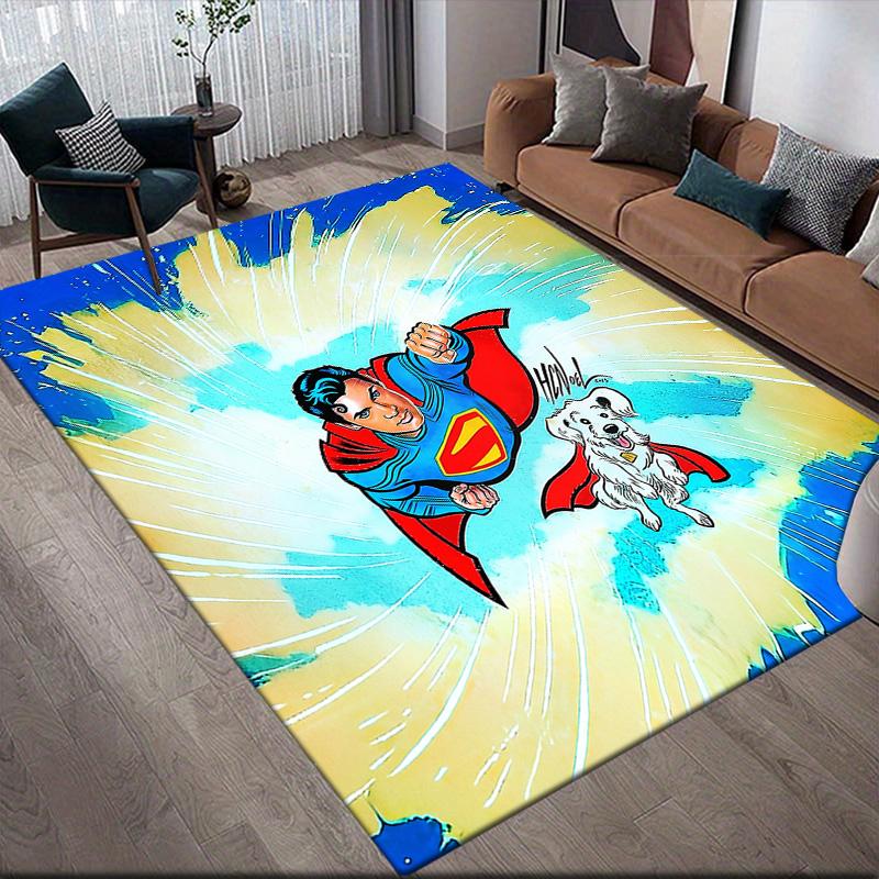 Superman & Superdog Anti-Slip Rug, Rectangular Carpet for Home Sofa Area Decor