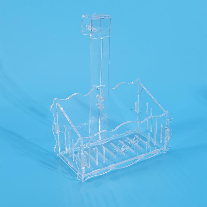 Acrylic Hanging Fish Tank Plant Holder Adjustable Clear Plant Cups High Transparency Aquarium Planting Shelf Cup For Flower Box